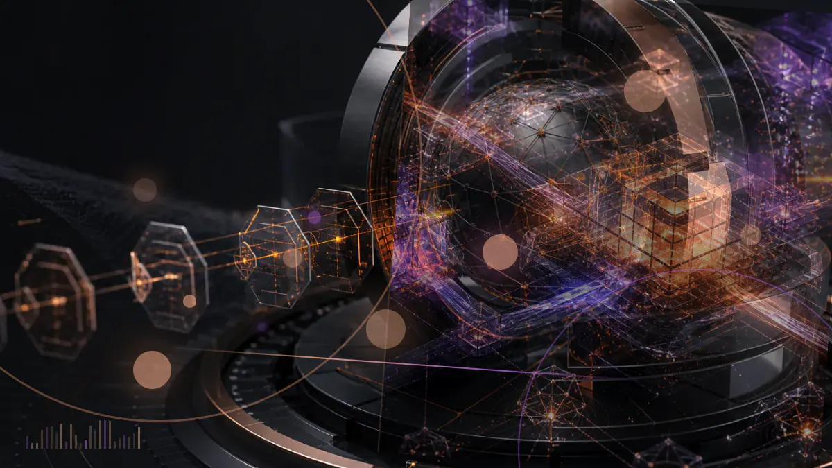 Conceptual illustration of an industrial bitcoin mining facility, corporate balance sheet and secured bitcoin reserve