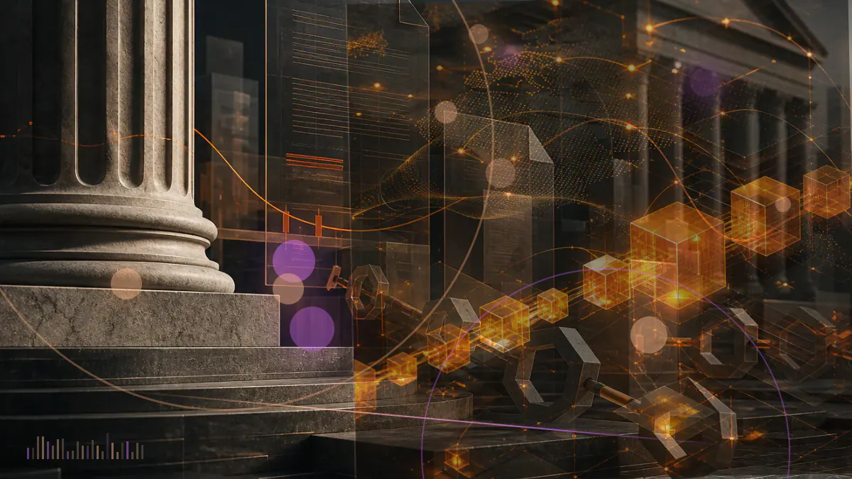 Conceptual illustration of ether moving through an Arbitrum governance checkpoint into a frozen intermediary wallet