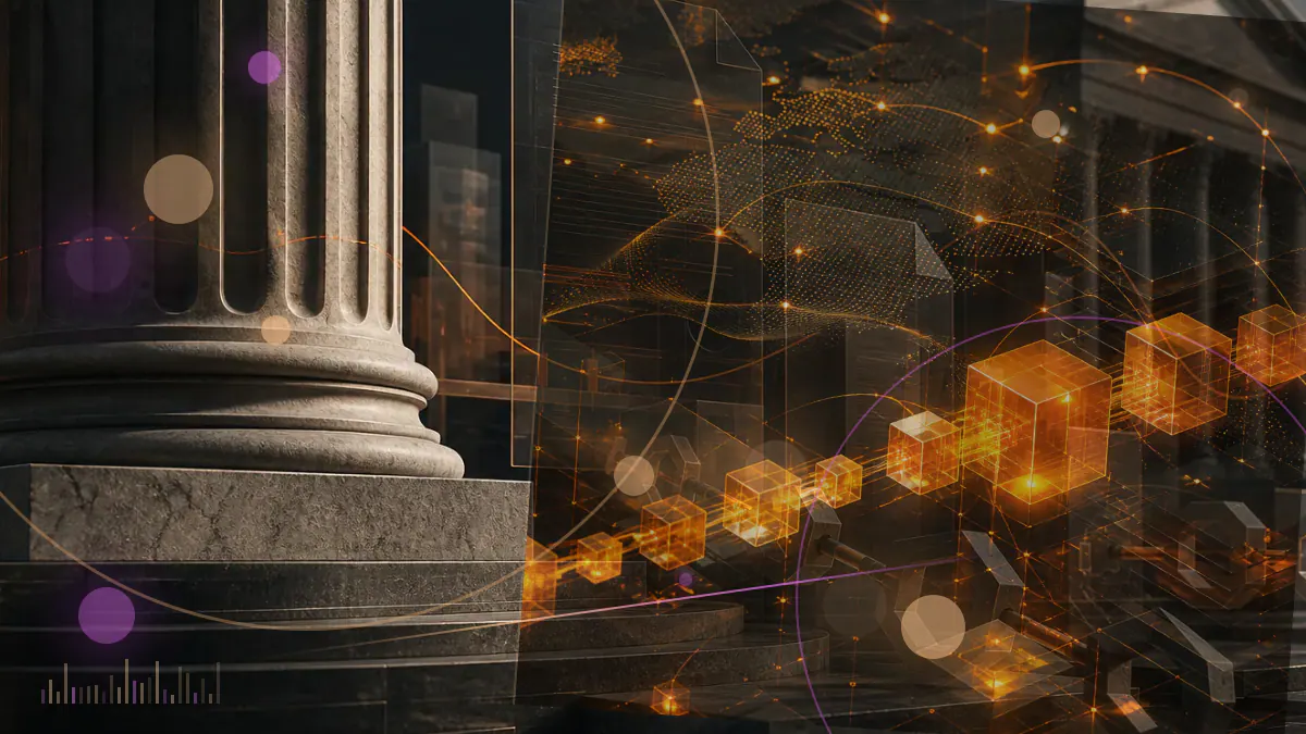 Conceptual illustration of bitcoin and ether entering a regulated Australian exchange-traded product framework