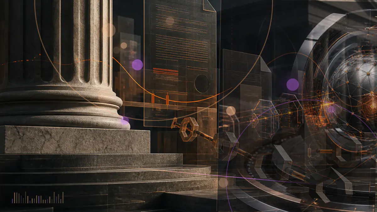 Conceptual illustration of institutional capital flowing into a digital wallet connecting bitcoin, loyalty points and payment infrastructure