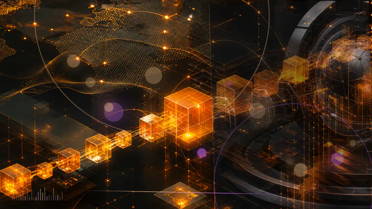 Conceptual illustration of a bitcoin futures contract moving through regulated exchange, clearing and physical-delivery infrastructure