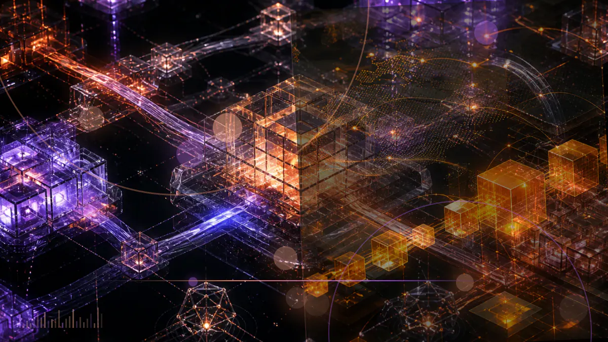 Conceptual illustration of cryptocurrency exchange accounts flowing into a U.S. tax-reporting ledger