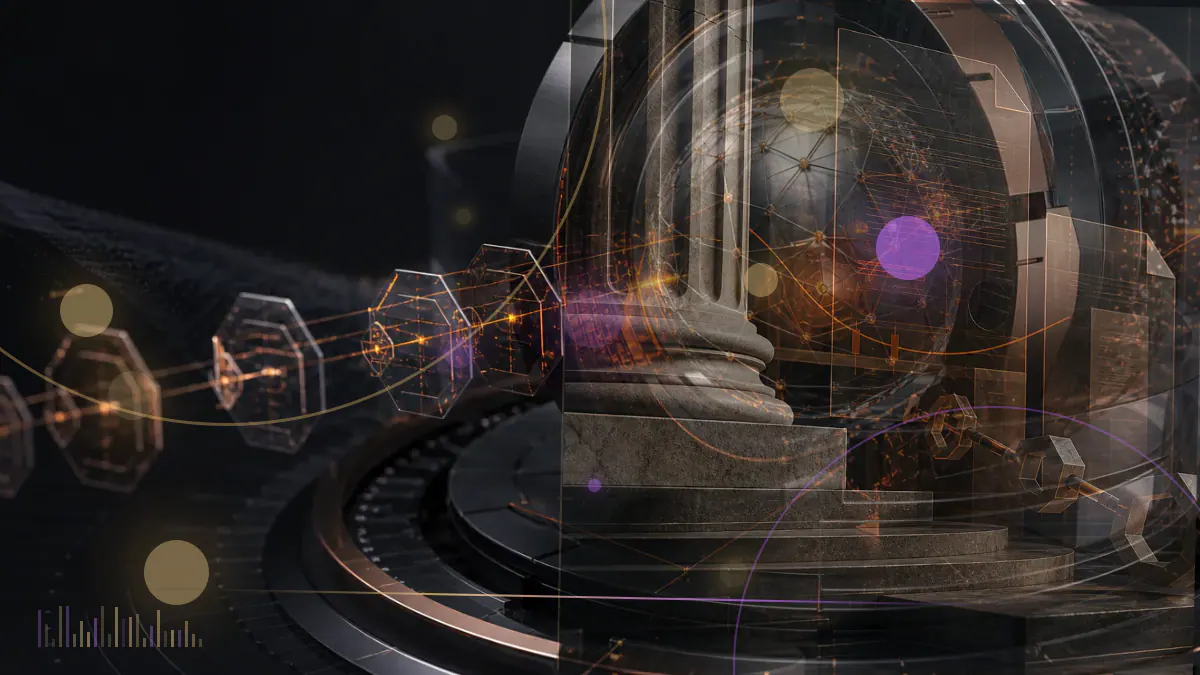 Conceptual illustration of a cryptocurrency exchange security shield, investigative signal paths and BNB-denominated bounty tokens