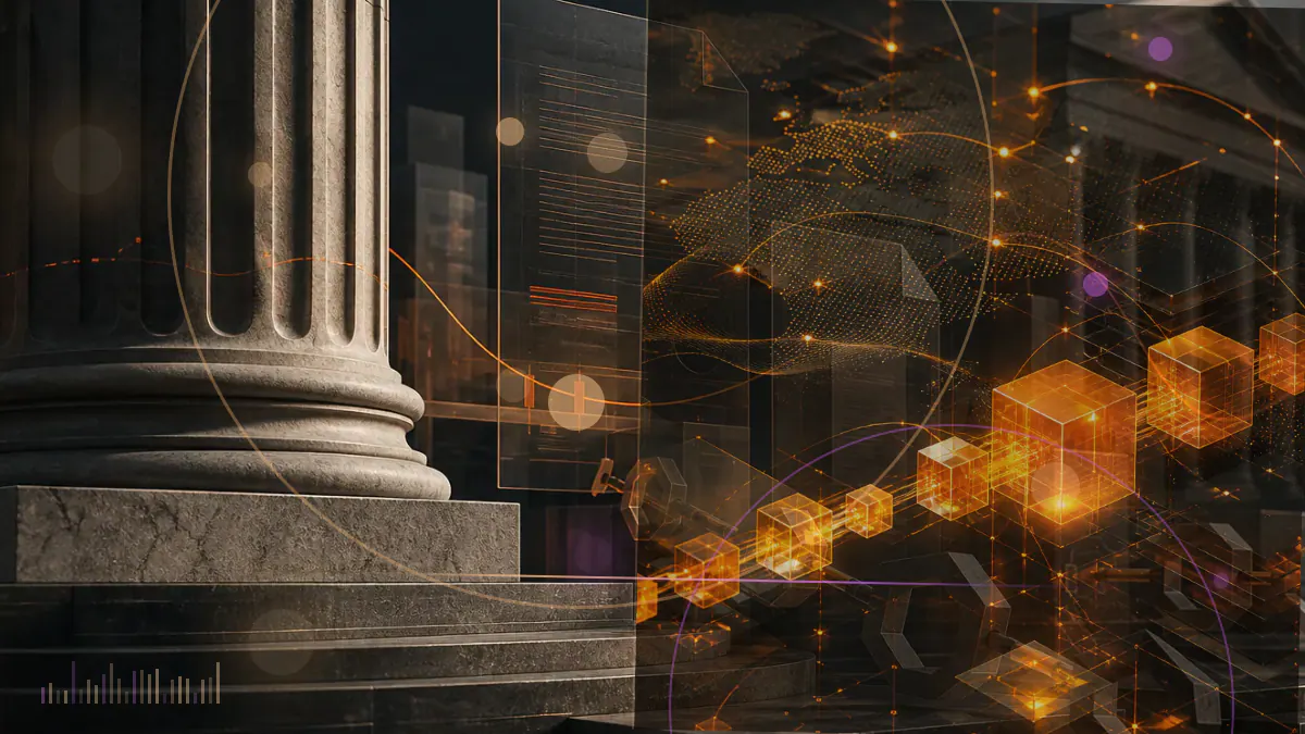 Conceptual illustration of an Australian-dollar payment rail disconnecting from a cryptocurrency exchange network