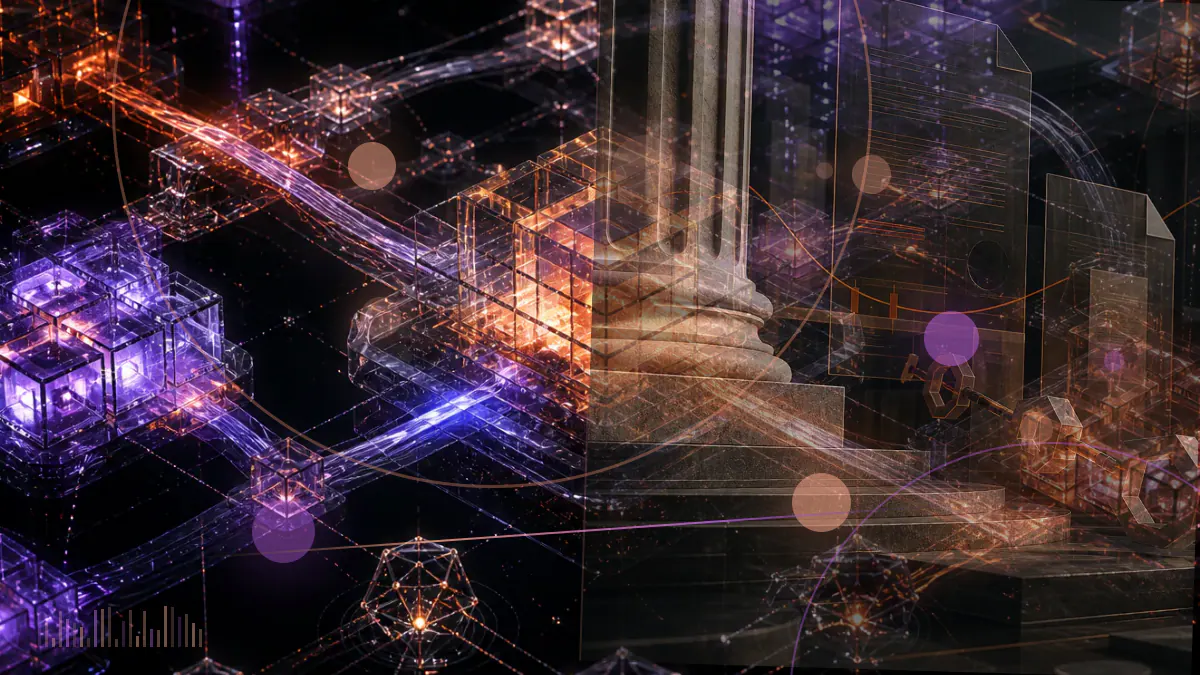 Conceptual illustration of a blockchain wallet directing a financial lifeline toward interconnected cryptocurrency companies after an exchange collapse