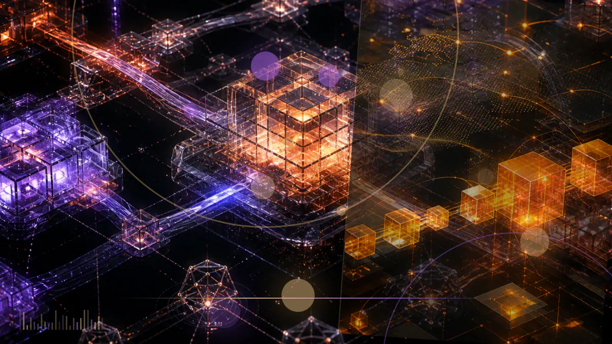 Conceptual illustration of a federal judgment and prison bars beside a global cryptocurrency-exchange ledger