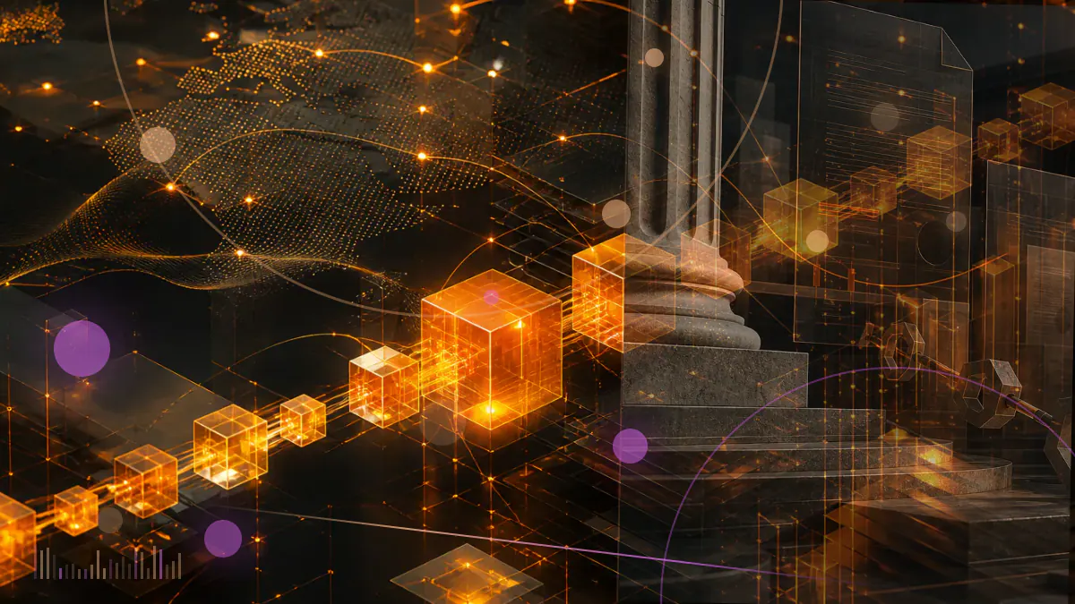 Conceptual illustration of an exchange monitoring console flagging five altcoin markets while a withdrawal gate temporarily closes