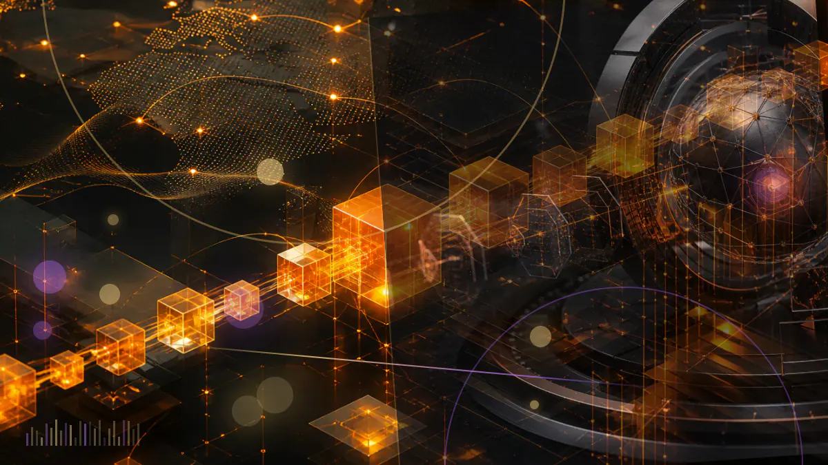 Conceptual illustration of a cryptocurrency exchange transferring its Russian operations across a compliance boundary to a newly established trading platform