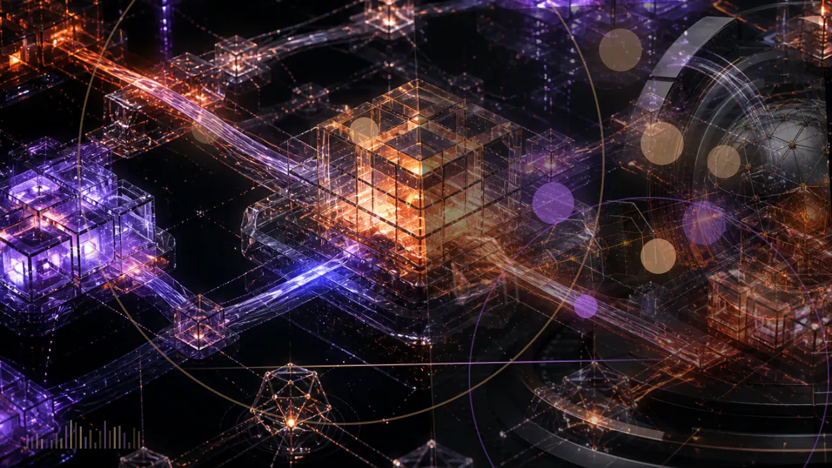 Conceptual illustration of a central bank digital currency network connecting a public monetary core with banks and payment providers