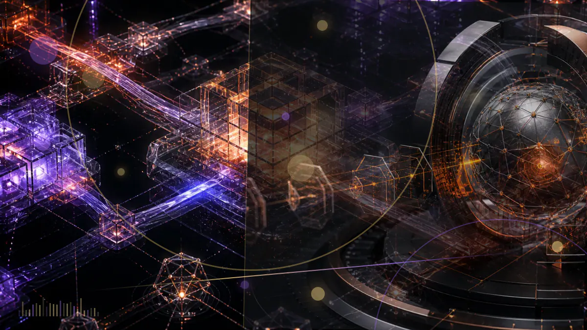 Conceptual illustration of Bitcoin rising across market-data grids while other digital assets trail behind
