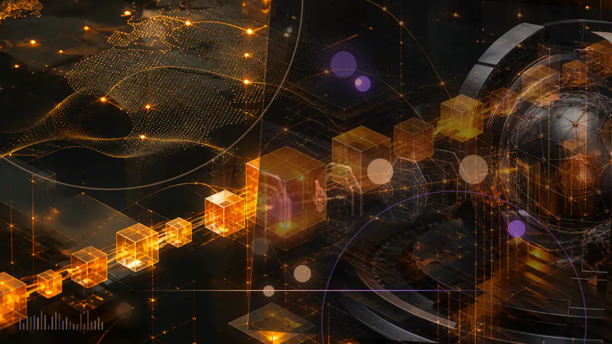 Conceptual illustration of a Bitcoin coin rising through a glowing $17,000 market threshold beside institutional trading screens