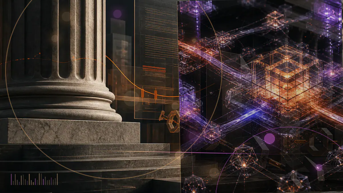 Conceptual illustration of bitcoin crossing a glowing $30,000 market threshold on a digital price chart