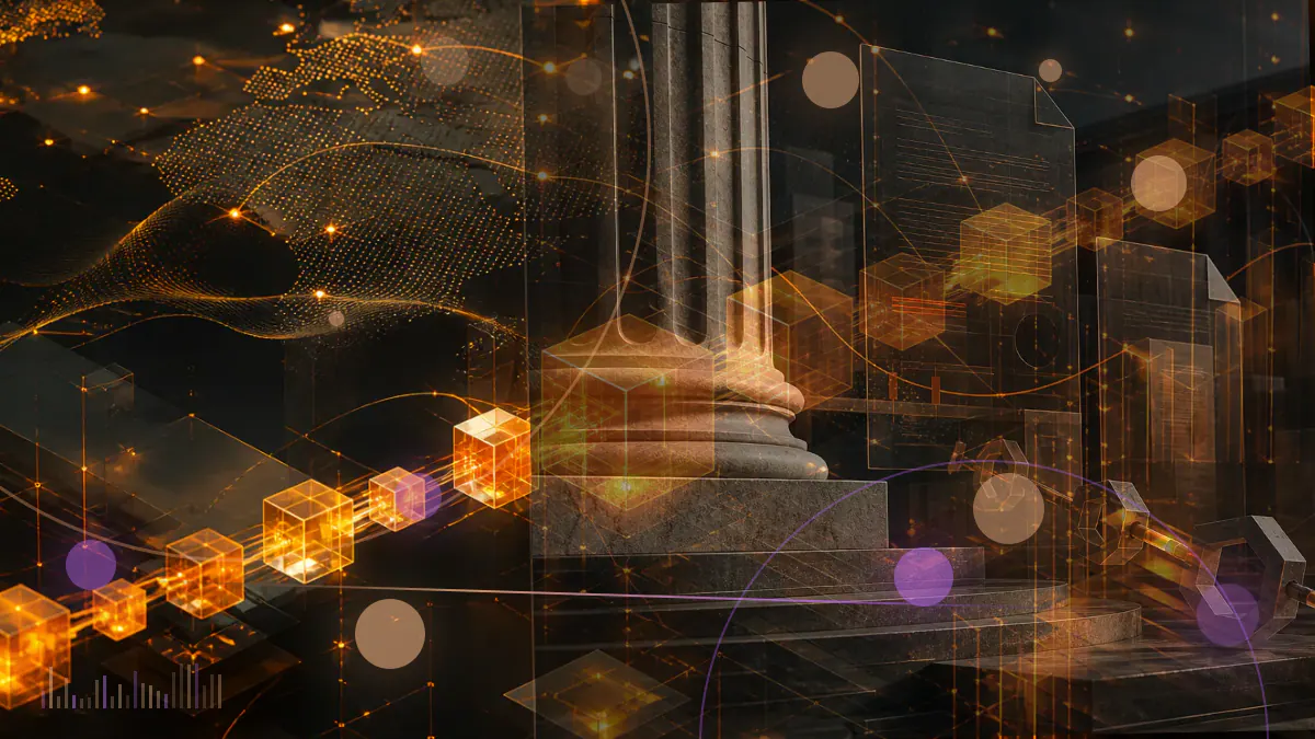 Conceptual illustration of bitcoin breaking below an $8,000 market threshold as other major crypto assets fall