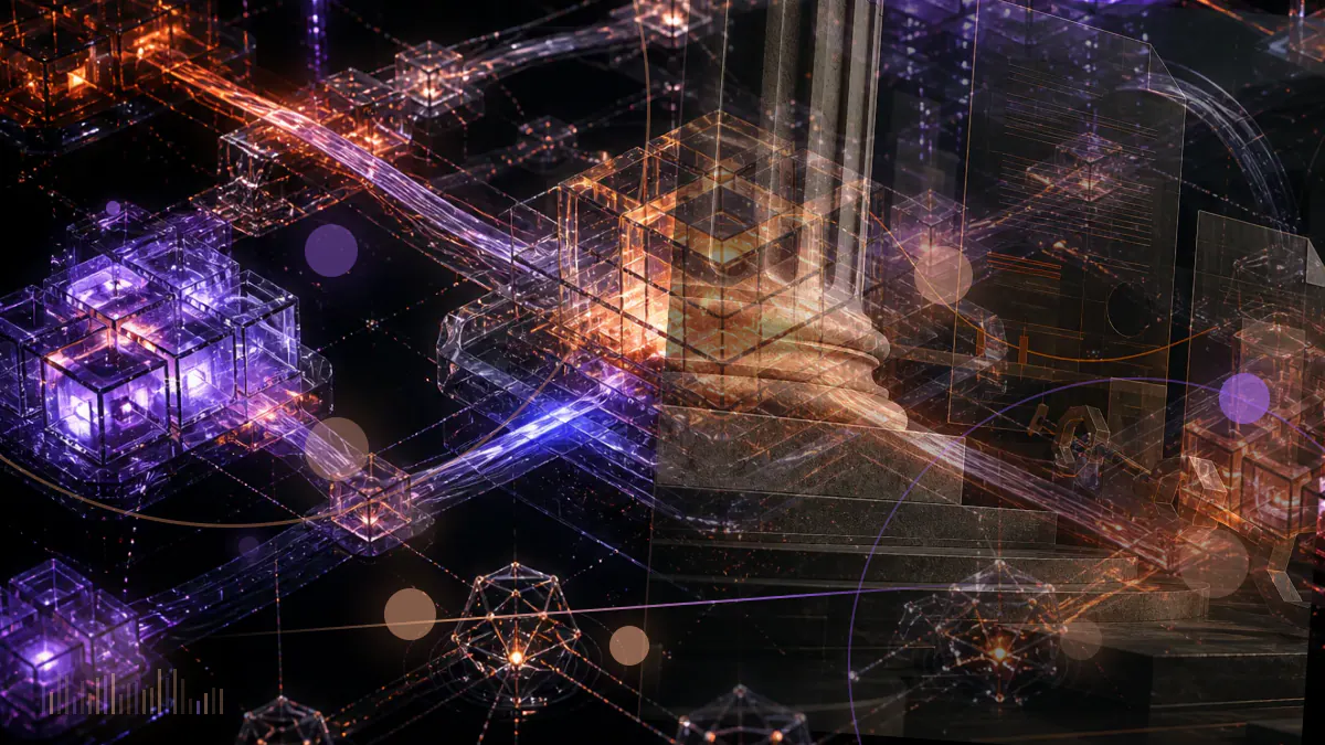 Conceptual illustration of bitcoin moving from a centralized exchange vault into individually controlled cryptographic keys