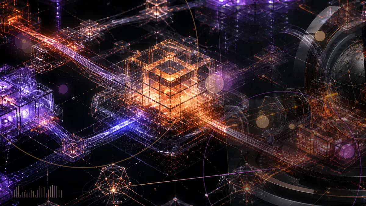 Conceptual illustration of two competing Bitcoin Gold blockchains diverging at a secured checkpoint
