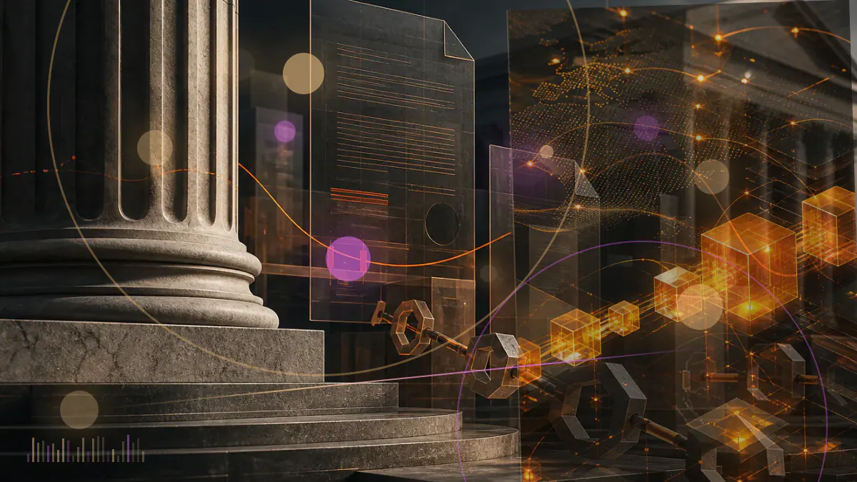 Conceptual illustration of a proof-of-work blockchain rejecting a long diverging chain at a secured checkpoint