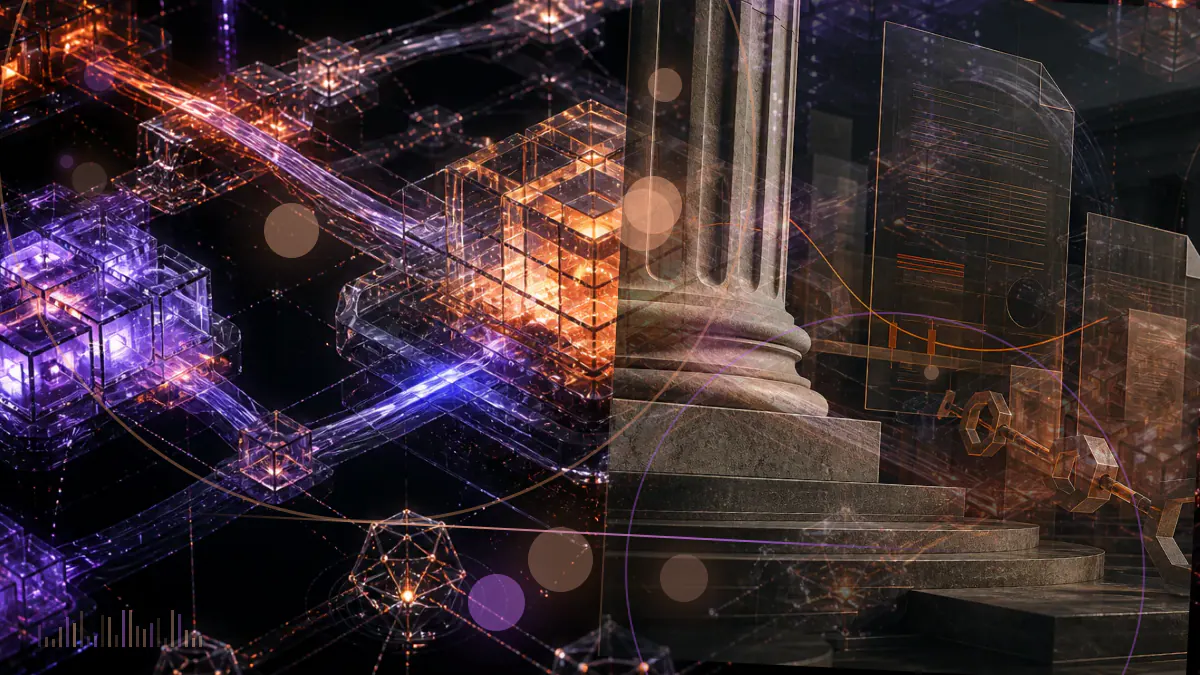 Conceptual illustration of Bitcoin mining hardware confronting a rising proof-of-work difficulty target at block 665,280