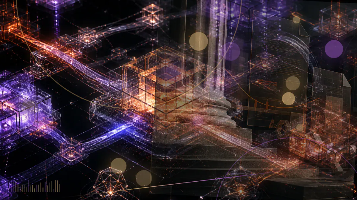 Conceptual illustration of a glowing bitcoin near a $30,000 market threshold with institutional filing papers in the background