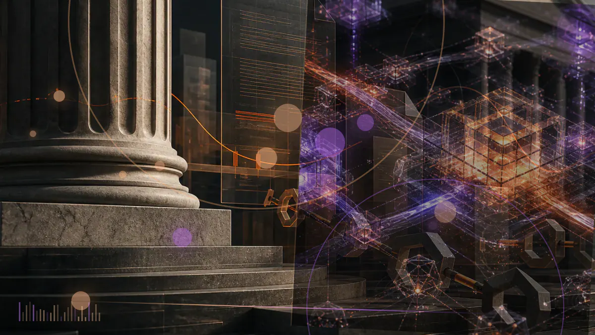 Conceptual illustration of bitcoin market charts beside a centralized exchange ledger under regulatory scrutiny