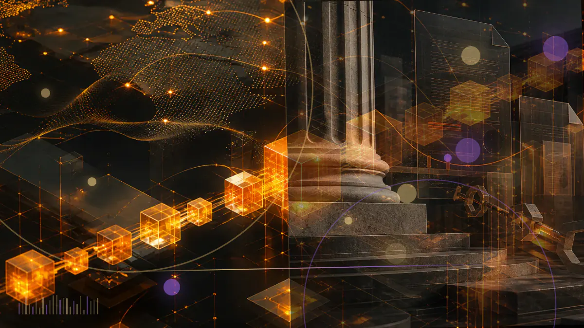 Conceptual cryptocurrency editorial illustration for Bitcoin opened 2026 near $87,500 as the market tried to stabilize
