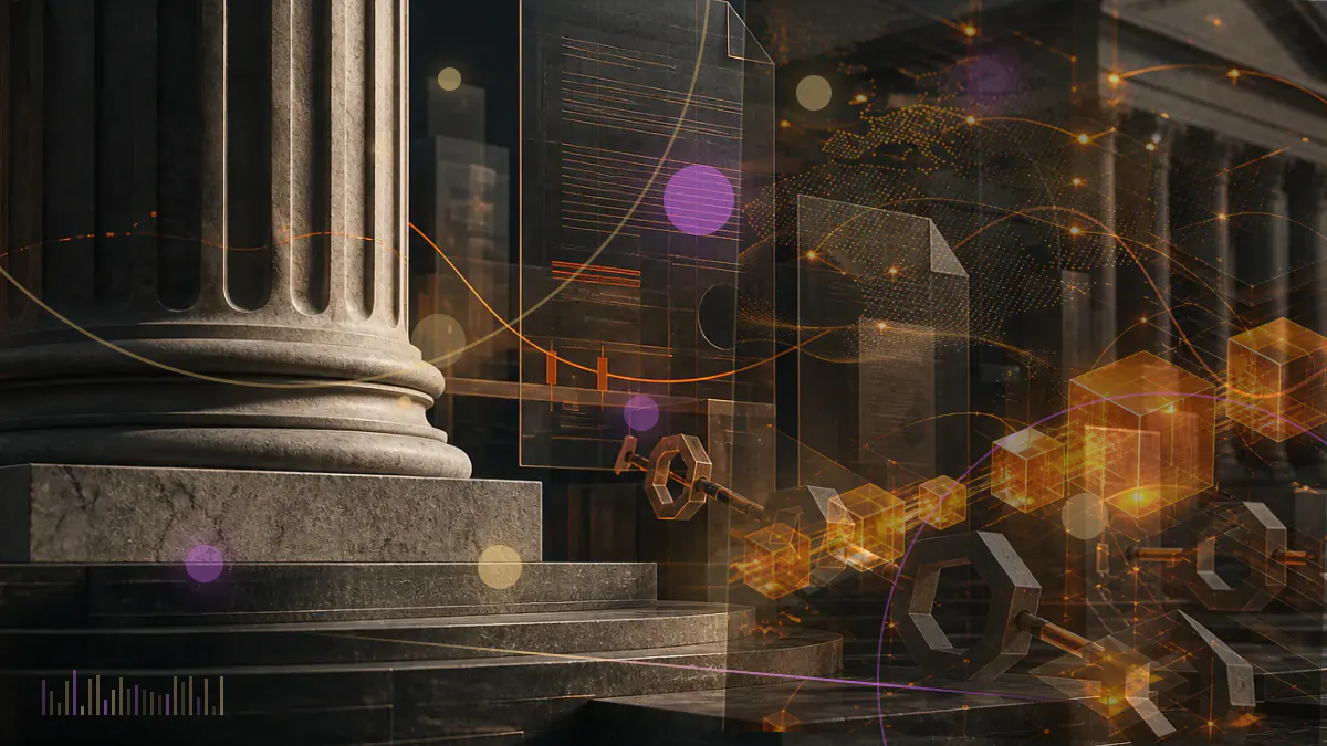 Conceptual Bitcoin blocks packed with transaction records and Ordinals inscription data