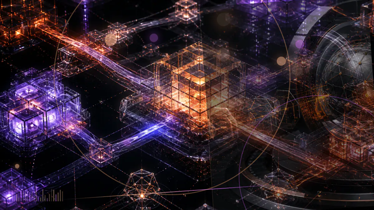 Conceptual illustration of a rising Bitcoin market chart beside an approaching Ethereum protocol transition marker