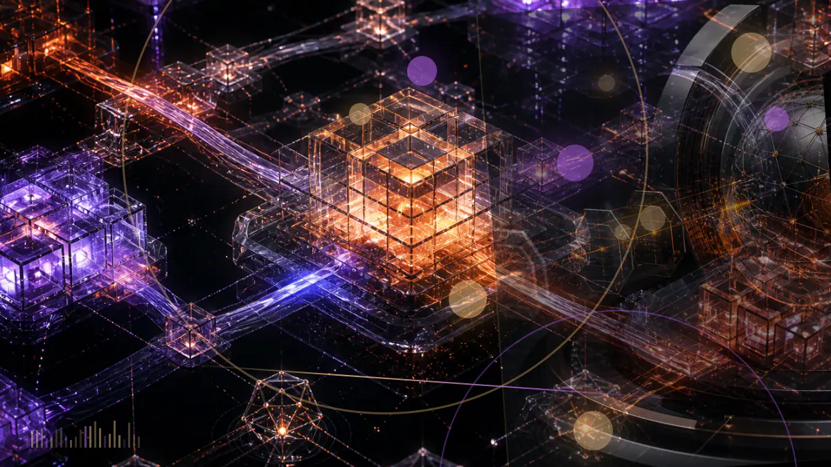 Conceptual illustration of bitcoin holding above a divided cryptocurrency market beside an unresolved regulatory document
