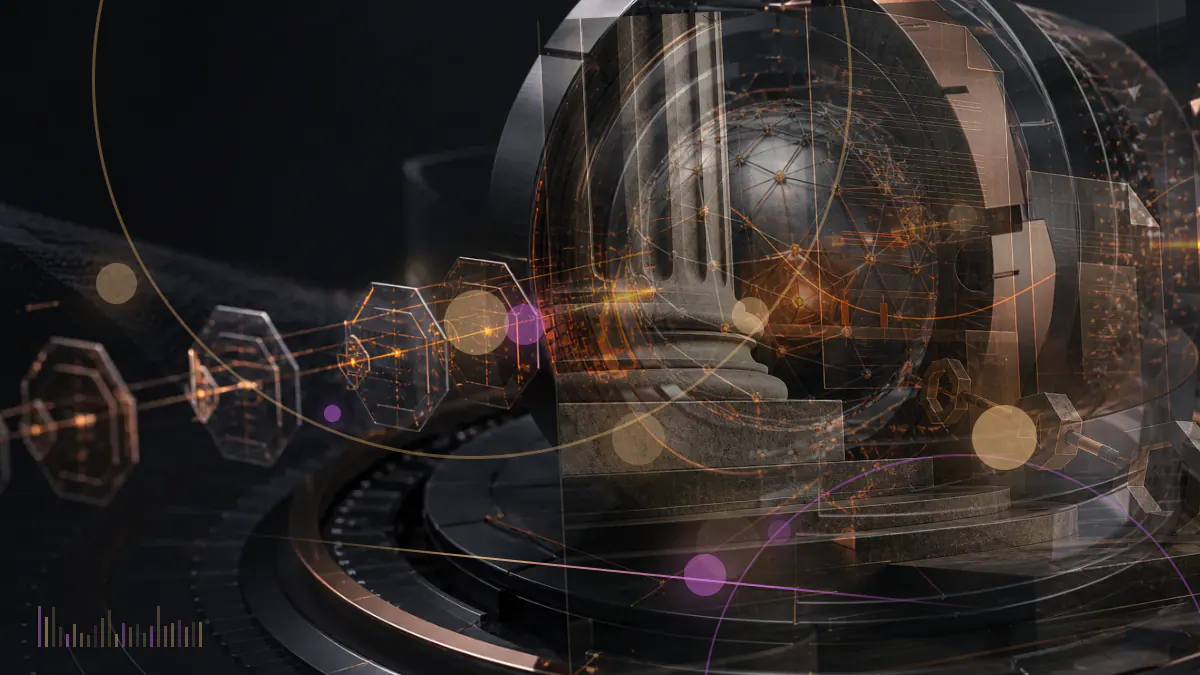 Conceptual illustration of a digital-asset vault connected to institutional trading and derivatives infrastructure