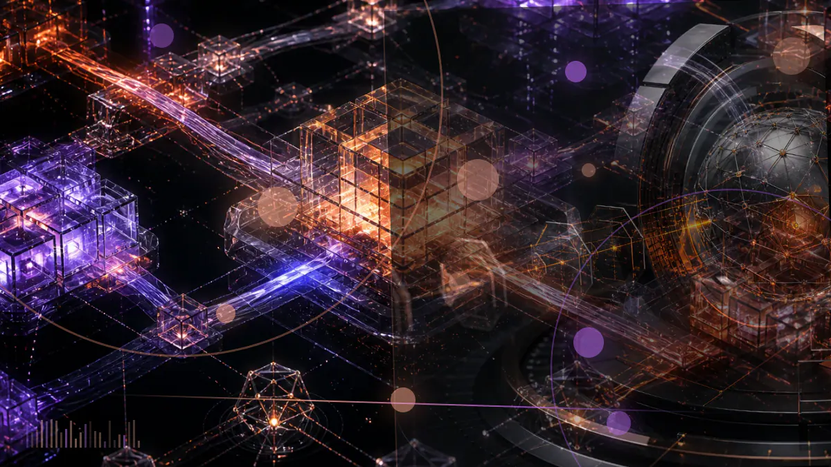 Conceptual illustration of bitcoin crossing a cryptographic bridge into an Ethereum token network