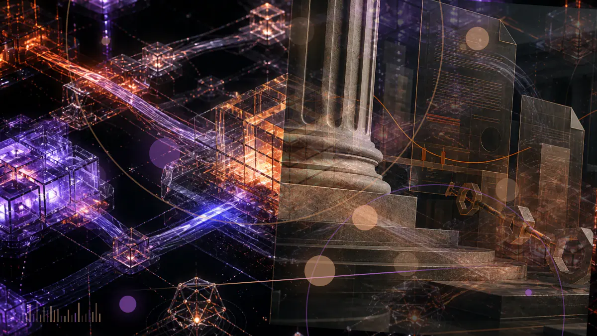 Conceptual illustration of an industrial Bitcoin mining data center occupying a former aluminum facility in Rockdale, Texas