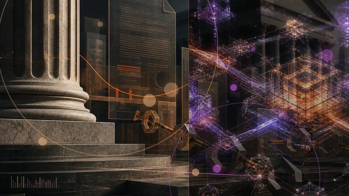 Conceptual illustration of a large bitcoin sell order breaking through a thin exchange order book and cascading into leveraged derivatives markets