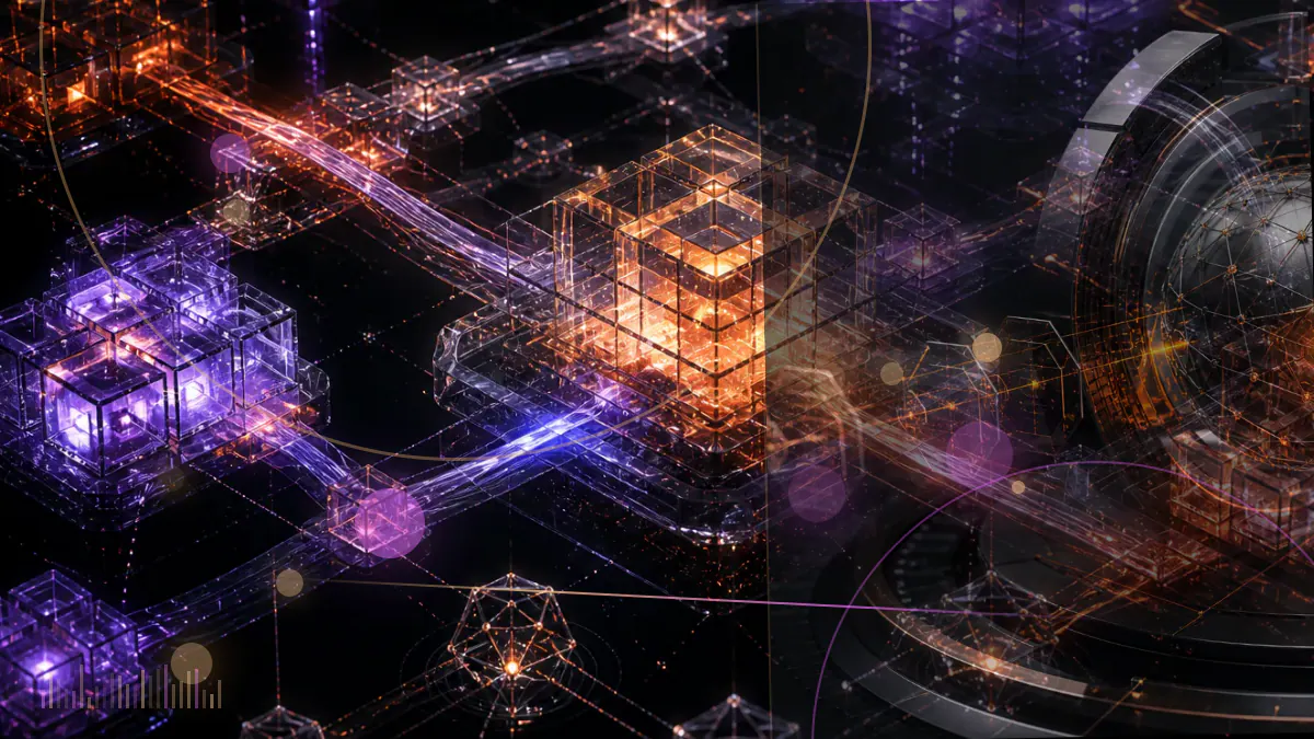 Conceptual illustration of a cryptocurrency exchange ledger entering a structured courthouse-like bankruptcy framework