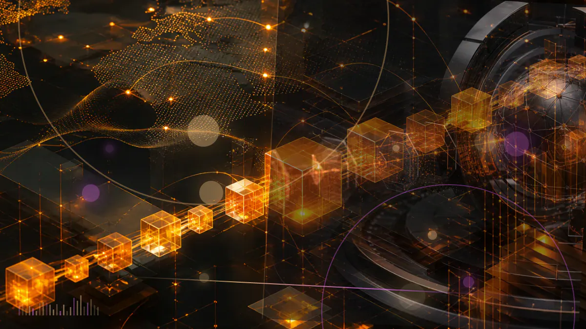 Conceptual illustration of a bank custody ledger connecting traditional securities with cryptographic digital assets