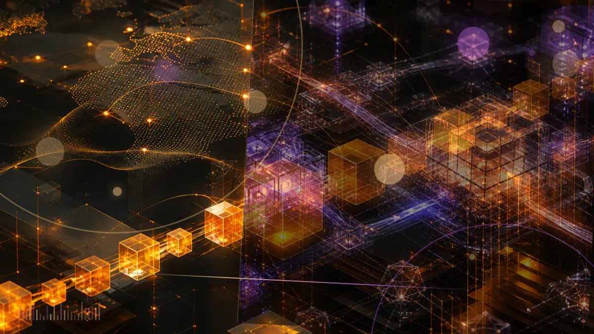 Conceptual illustration of Ethereum’s layered protocol architecture being reduced into a smaller set of shared components