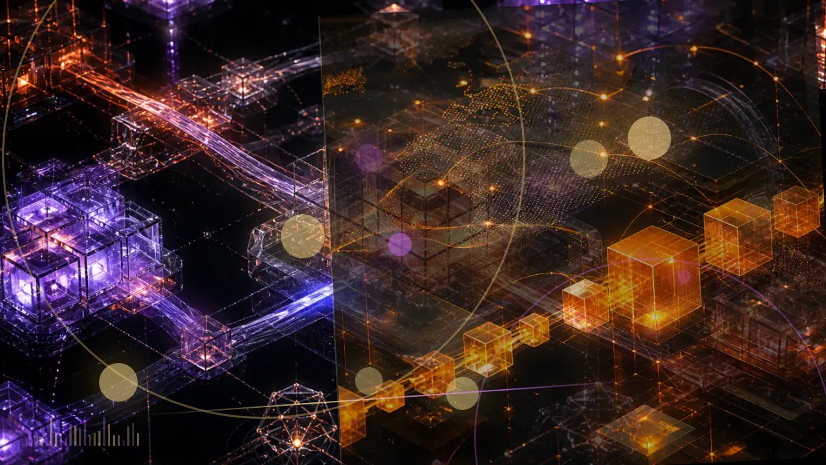 Conceptual illustration of a bitcoin entering a regulated Canadian exchange-traded fund structure