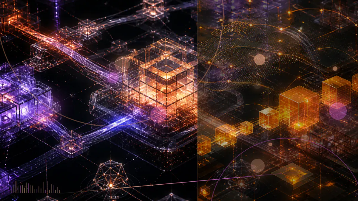 Conceptual illustration of a locked cryptocurrency account ledger beside restructuring documents