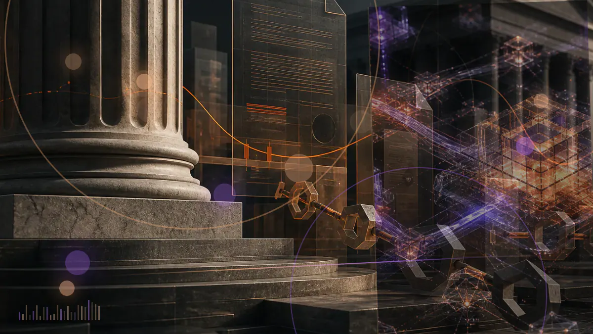 Conceptual illustration of Celsius bankruptcy assets moving through an auction ledger into a creditor-owned bitcoin mining company