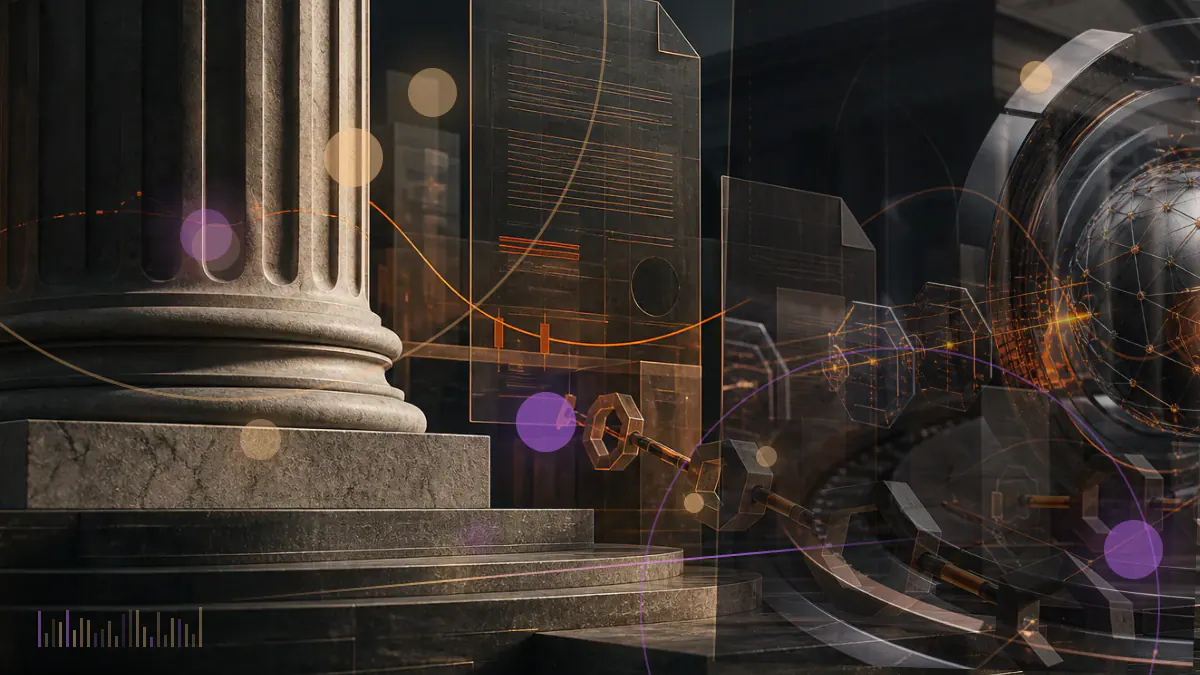 Conceptual illustration of regulatory data flowing from bitcoin exchanges into a bitcoin futures benchmark