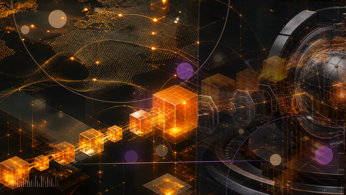 Conceptual illustration of a federal regulatory ledger connected to digital-asset trading nodes beneath the U.S. Capitol