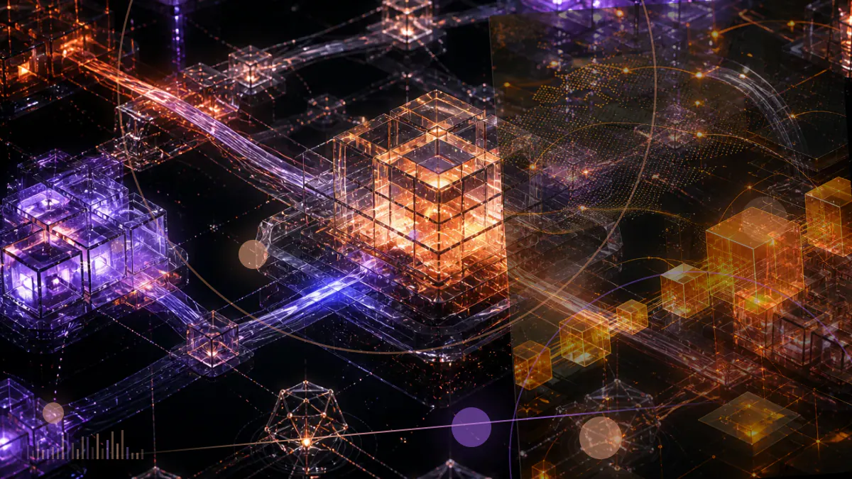 Conceptual illustration of a federal enforcement document freezing funds connected to a purported virtual currency network