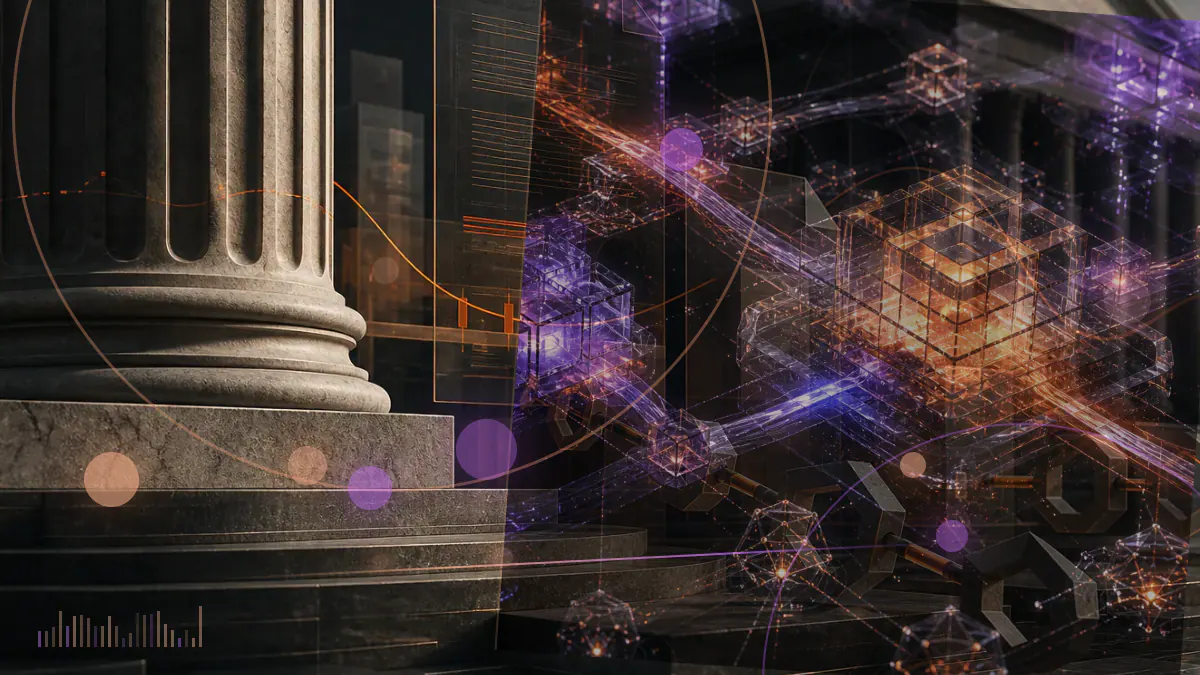 Conceptual illustration of a regulatory hearing table connected to proof-of-stake nodes and a digital derivatives ledger