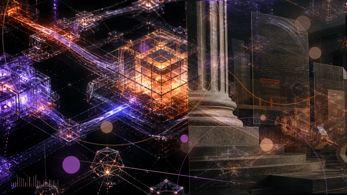 Conceptual illustration of a Gram token positioned between overlapping commodities and securities regulatory documents in a federal court