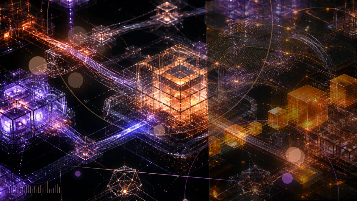 Conceptual illustration of a USDT token, an exchange ledger and a federal enforcement order