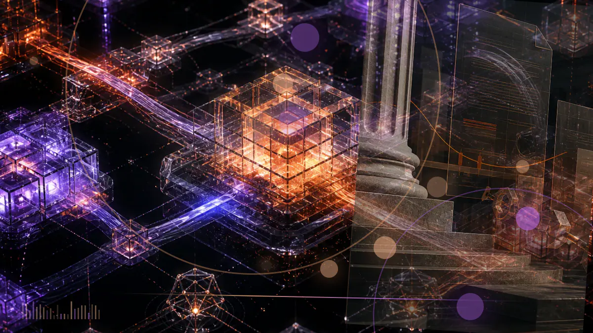 Conceptual illustration of a Chainlink oracle network rising through cryptocurrency market rankings