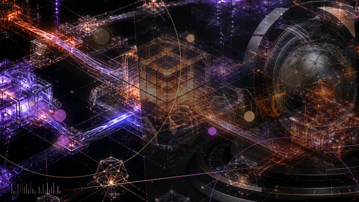 Conceptual illustration of a compromised cross-chain bridge disconnecting multiple token networks
