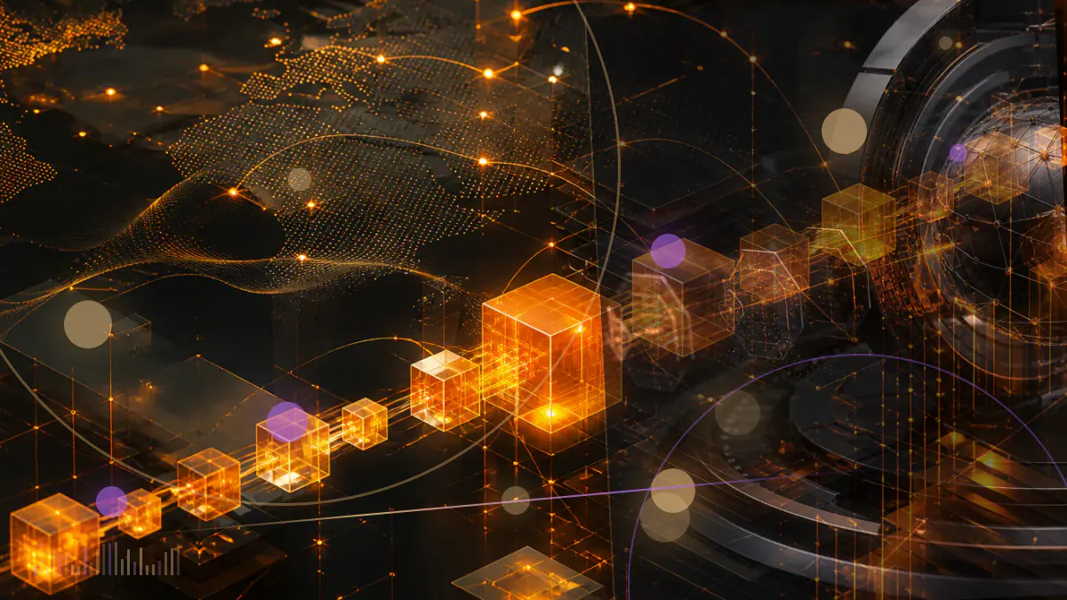 Conceptual illustration of a Circle stablecoin network separating from a public-market SPAC transaction structure
