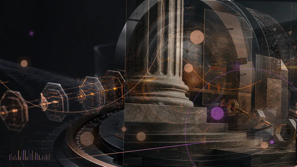 Conceptual illustration of bitcoin futures branching into call and put option contracts on a regulated derivatives exchange