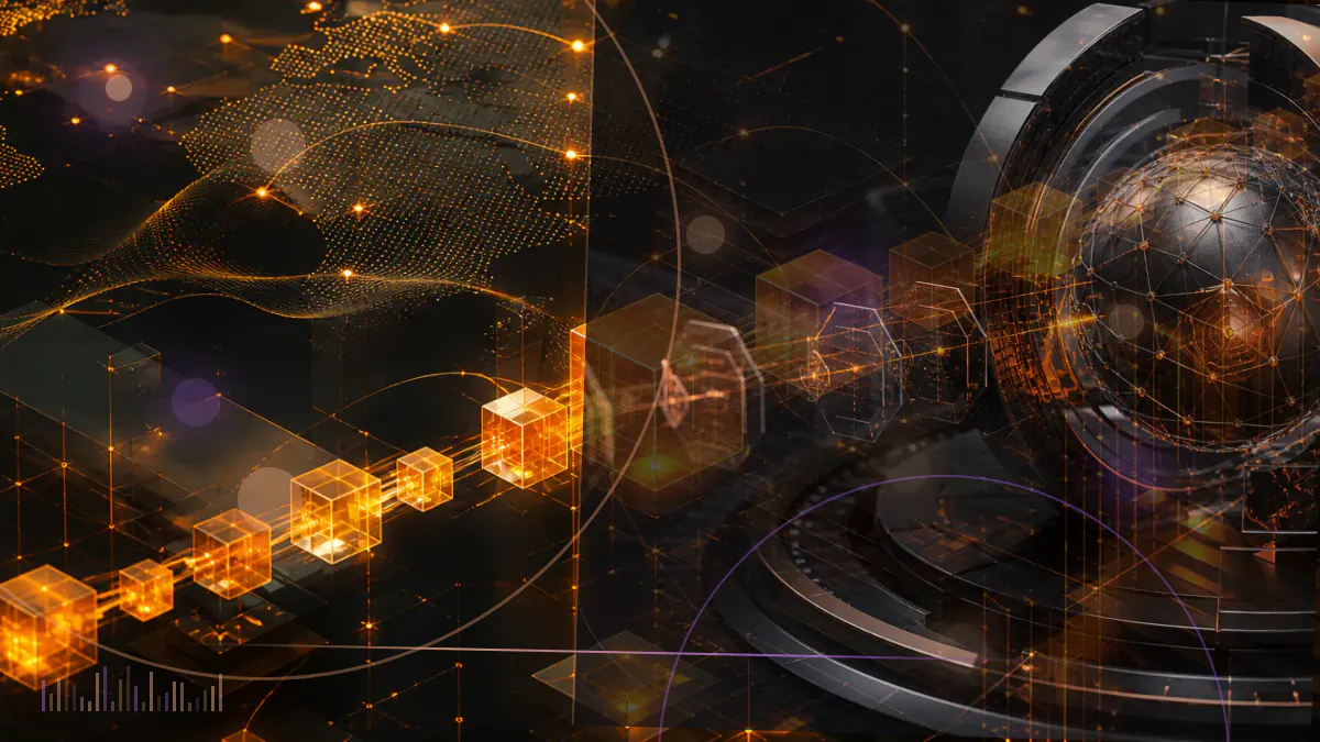 Conceptual illustration of bitcoin futures contracts shifting between a regulated exchange ledger and a crypto trading platform