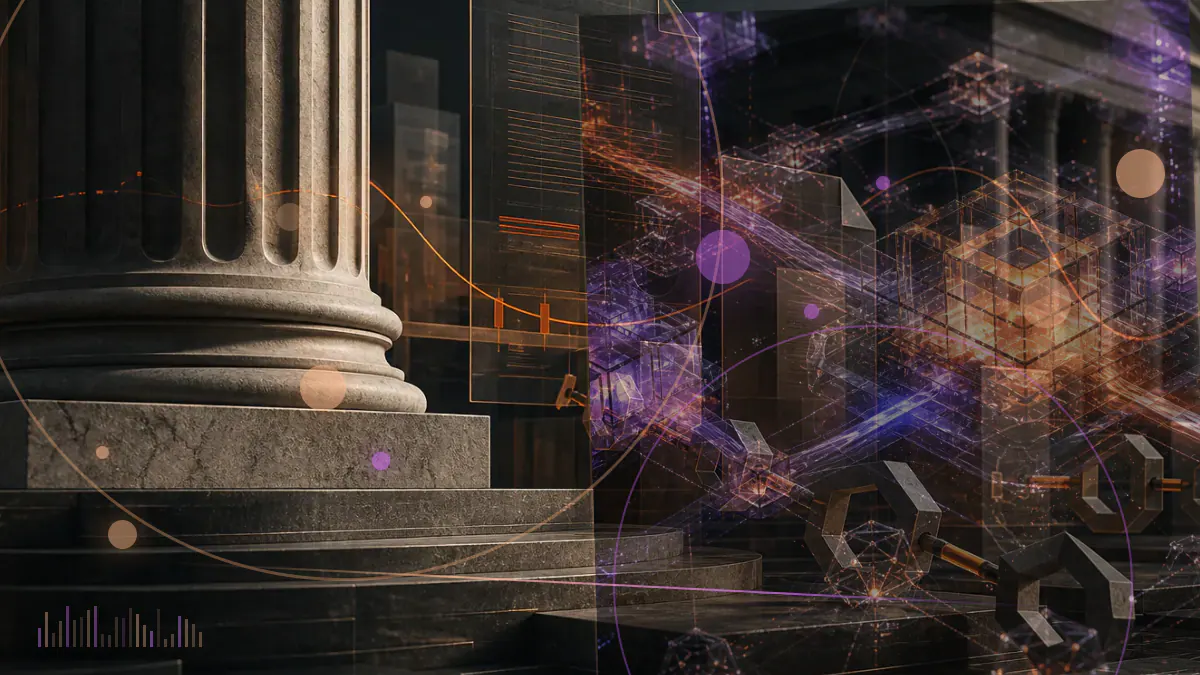 Conceptual illustration of a cryptocurrency exchange ledger contracting amid falling trading activity