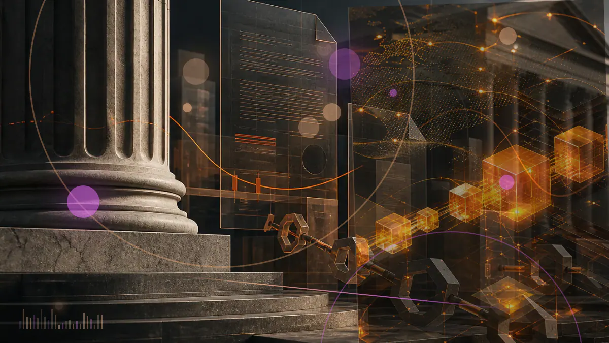 Conceptual illustration of a centralized cryptocurrency exchange connecting with wallet-to-wallet Ethereum token trading infrastructure